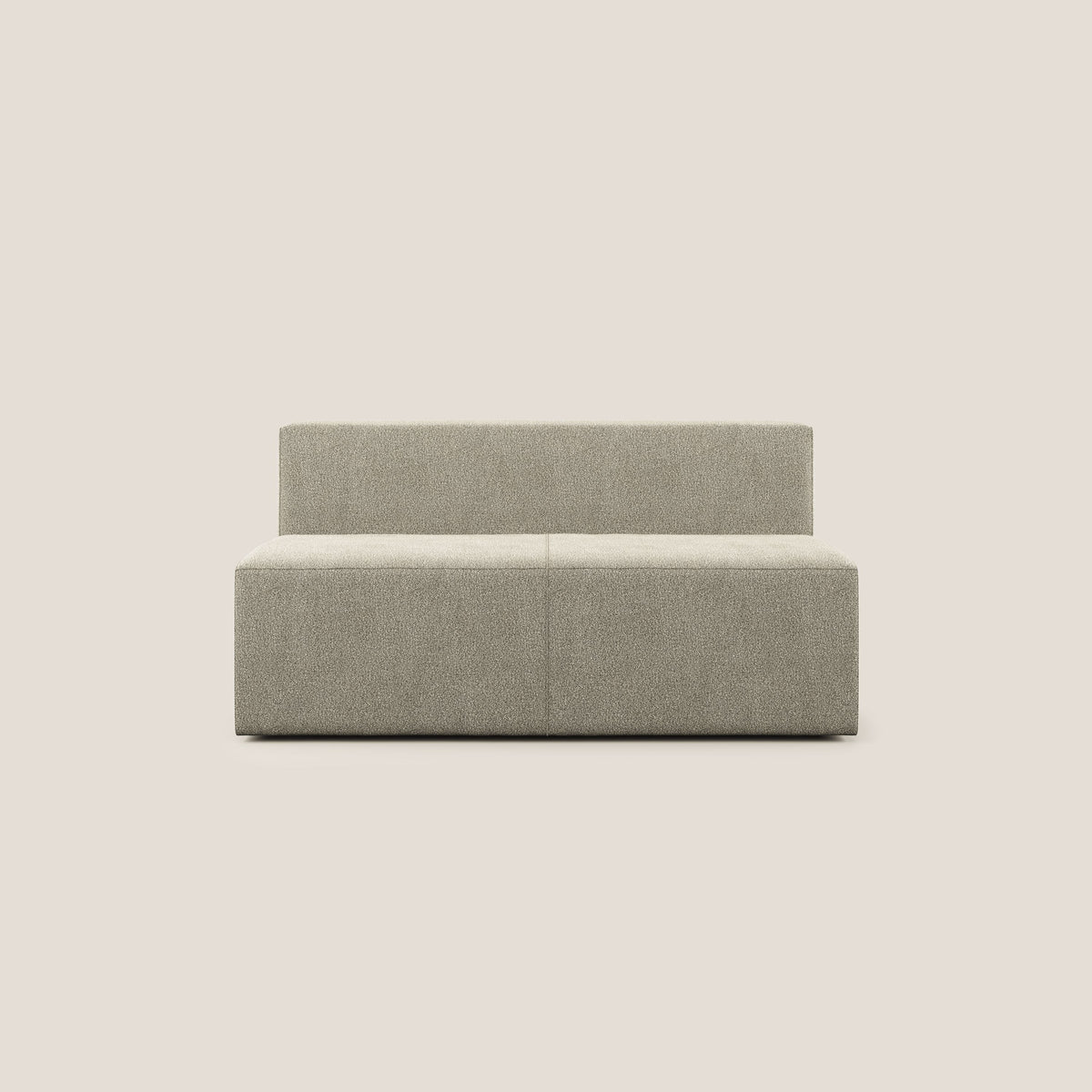 Nettuno modulo centrale maxi in morbido tessuto bouclè T07 beige - divitt.sbs