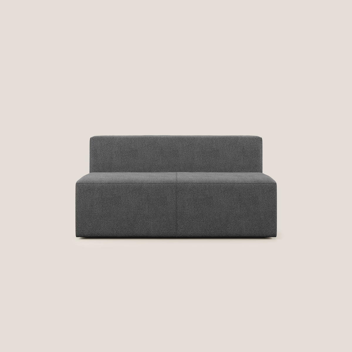 Nettuno modulo centrale maxi in morbido tessuto bouclè T07 antracite - divitt.sbs