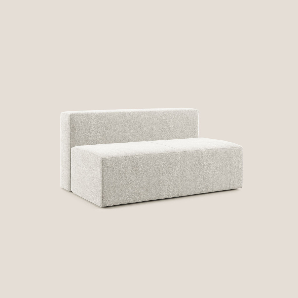 Nettuno modulo centrale maxi in morbido tessuto bouclè T07 bianco - divitt.sbs