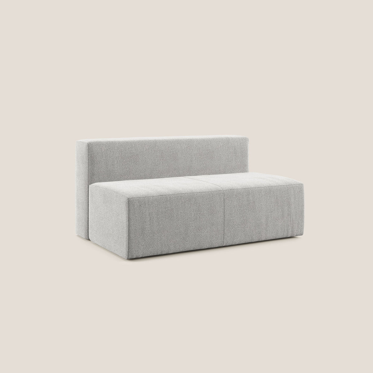 Nettuno modulo centrale maxi in morbido tessuto bouclè T07 grigio - divitt.sbs