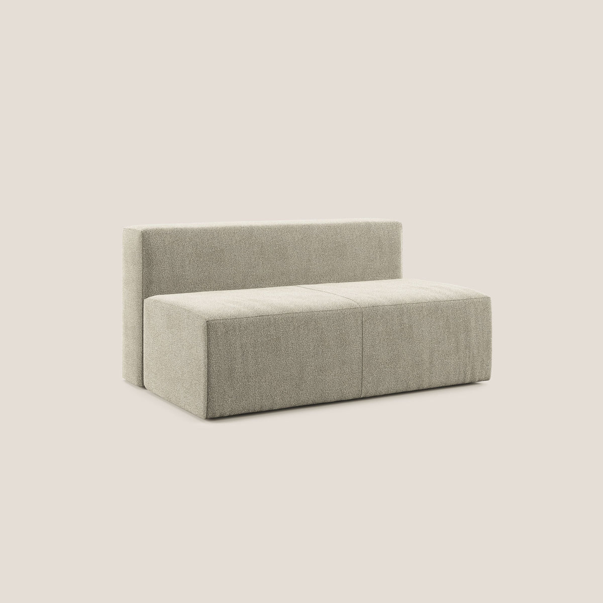 Nettuno modulo centrale maxi in morbido tessuto bouclè T07 beige - divitt.sbs