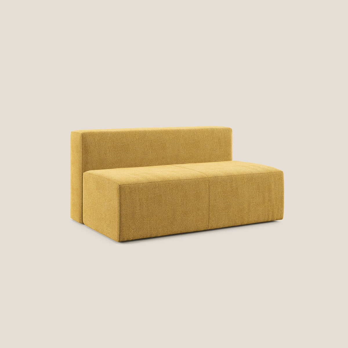 Nettuno modulo centrale maxi in morbido tessuto bouclè T07 giallo - divitt.sbs