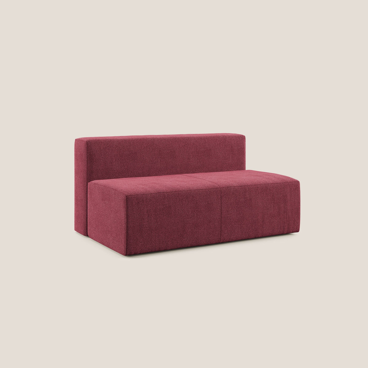 Nettuno modulo centrale maxi in morbido tessuto bouclè T07 rosso - divitt.sbs