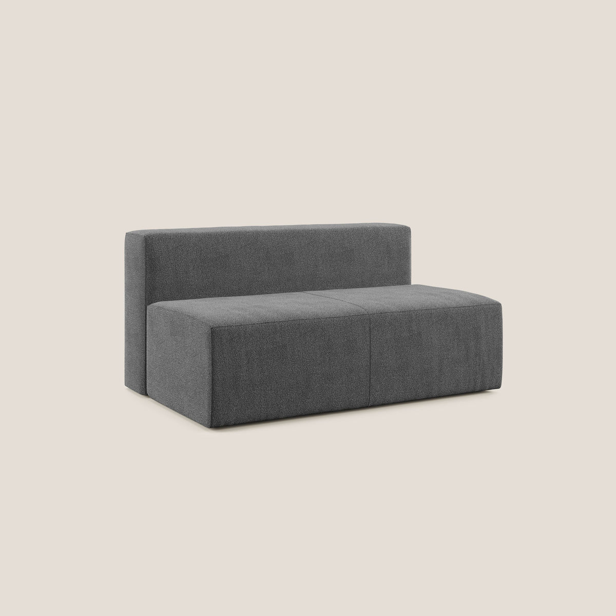 Nettuno modulo centrale maxi in morbido tessuto bouclè T07 antracite - divitt.sbs