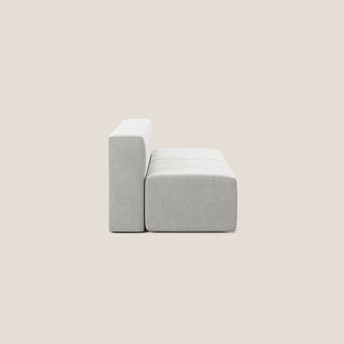 Nettuno modulo centrale maxi in morbido tessuto bouclè T07 grigio - divitt.sbs