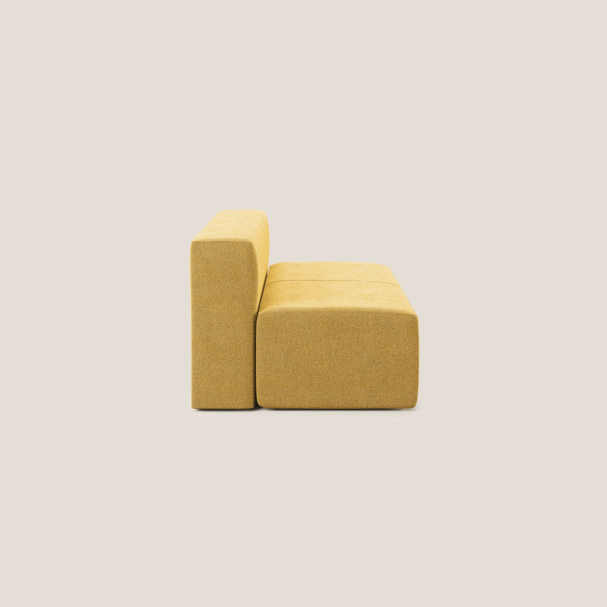 Nettuno modulo centrale maxi in morbido tessuto bouclè T07 giallo - divitt.sbs