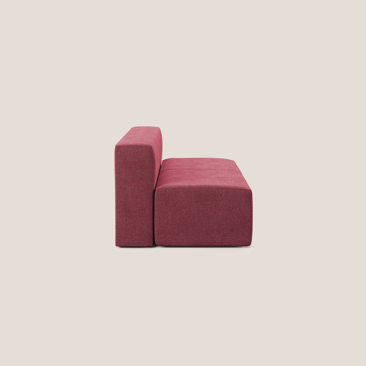 Nettuno modulo centrale maxi in morbido tessuto bouclè T07 rosso - divitt.sbs