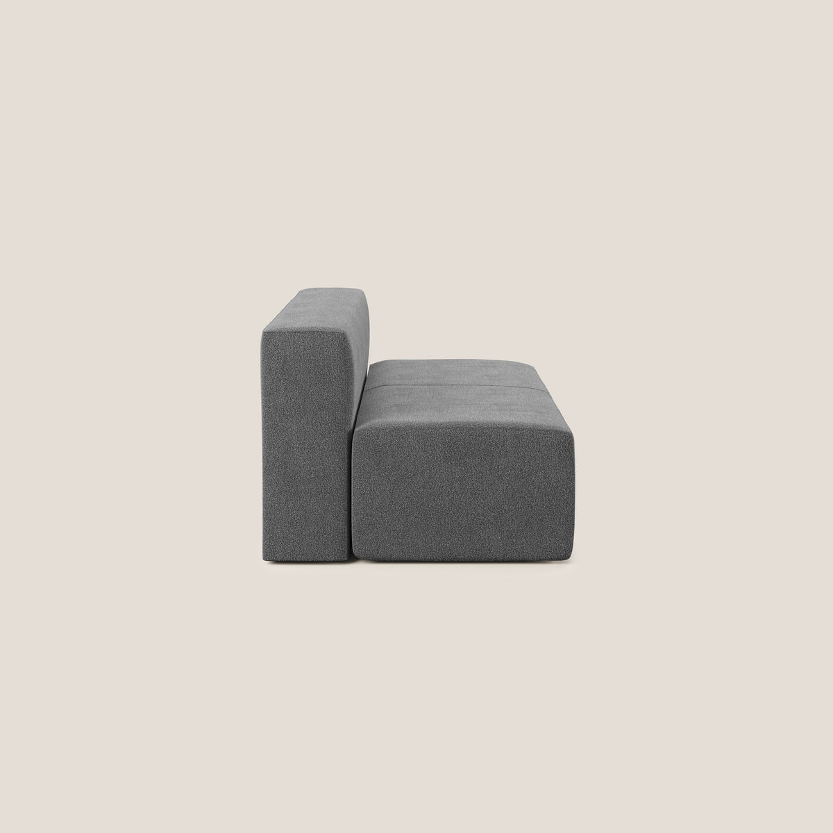 Nettuno elemento maxi 180 cm in morbido bouclè impermeabile T07 ANTRACITE - divitt.sbs