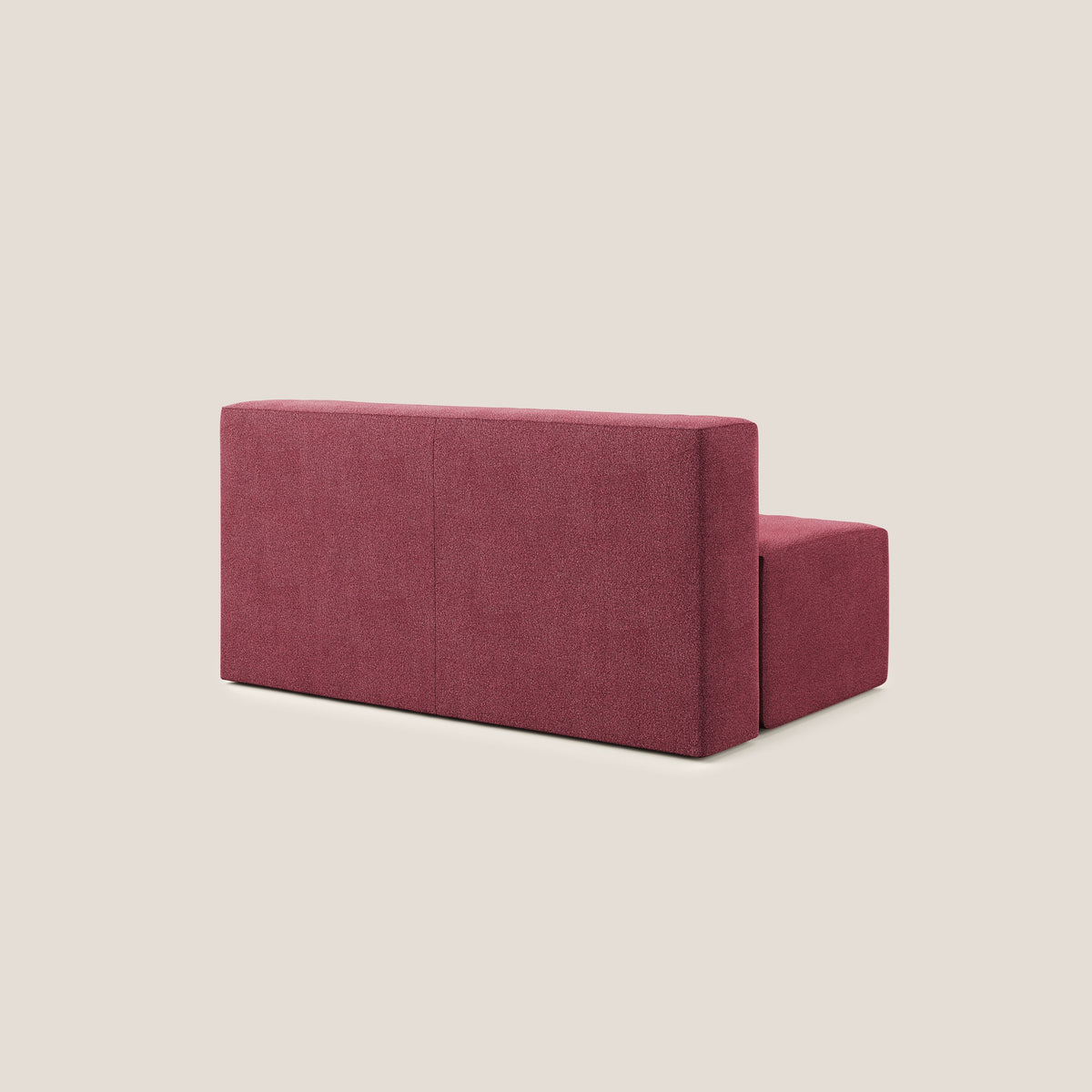 Nettuno modulo centrale maxi in morbido tessuto bouclè T07 rosso - divitt.sbs