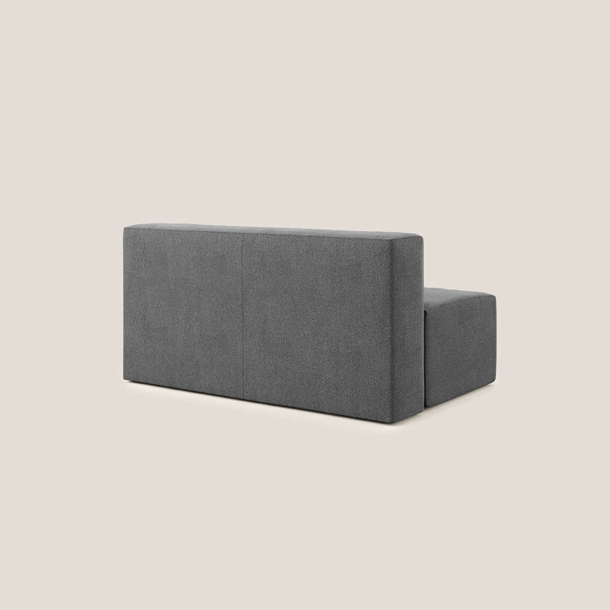 Nettuno elemento maxi 180 cm in morbido bouclè impermeabile T07 ANTRACITE - divitt.sbs