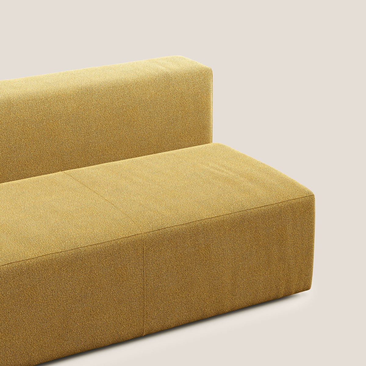 Nettuno modulo centrale maxi in morbido tessuto bouclè T07 giallo - divitt.sbs