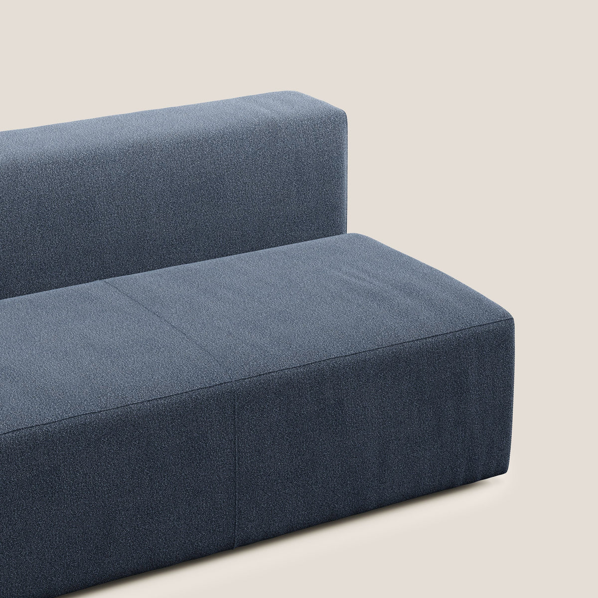 Nettuno modulo centrale maxi in morbido tessuto bouclè T07 blu - divitt.sbs