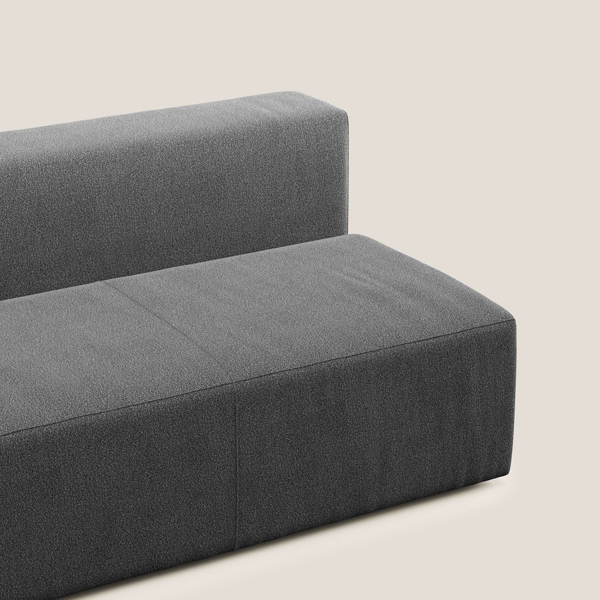 Nettuno elemento maxi 180 cm in morbido bouclè impermeabile T07 ANTRACITE - divitt.sbs