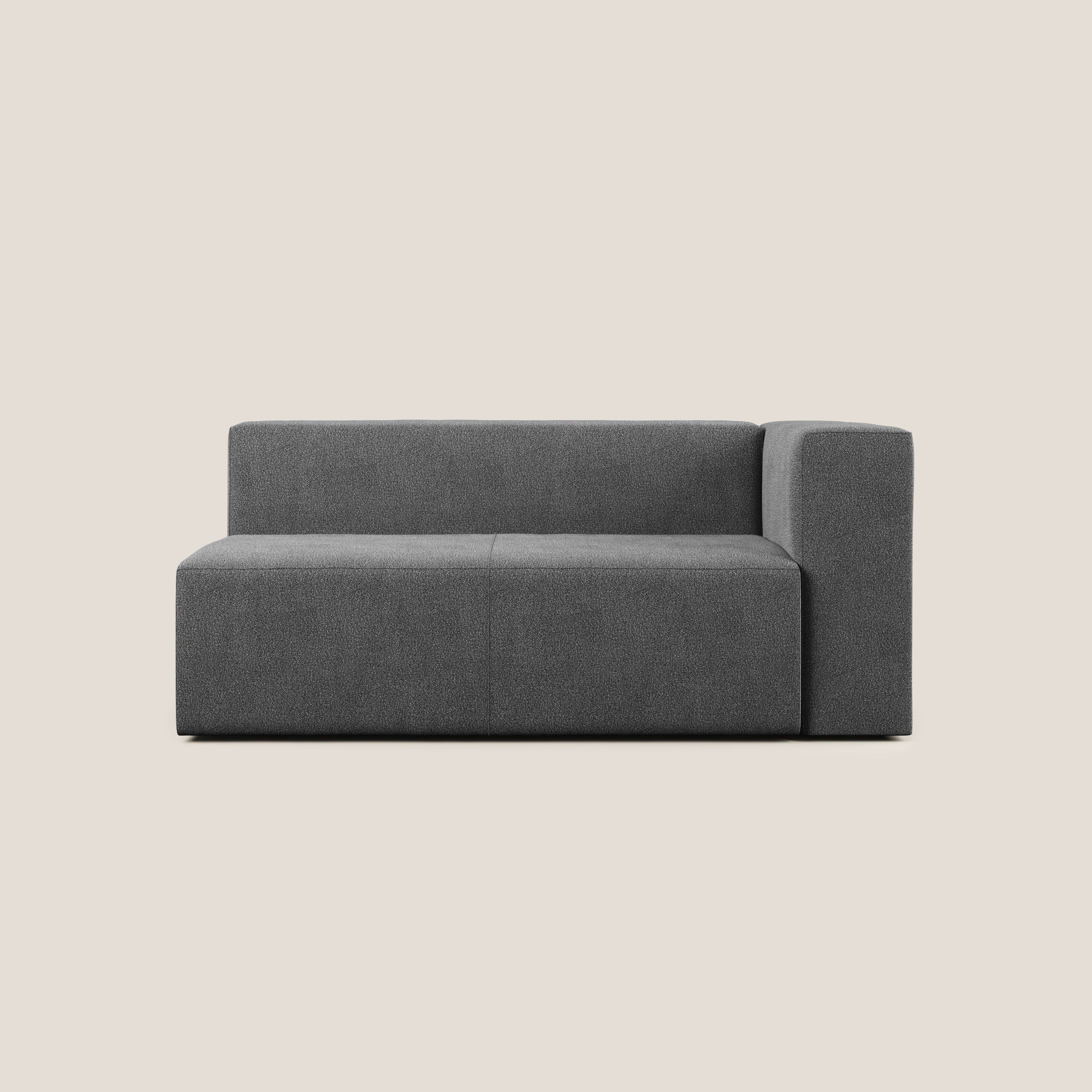 Nettuno modulo angolo/laterale maxi in morbido tessuto bouclè T07 antracite - divitt.sbs