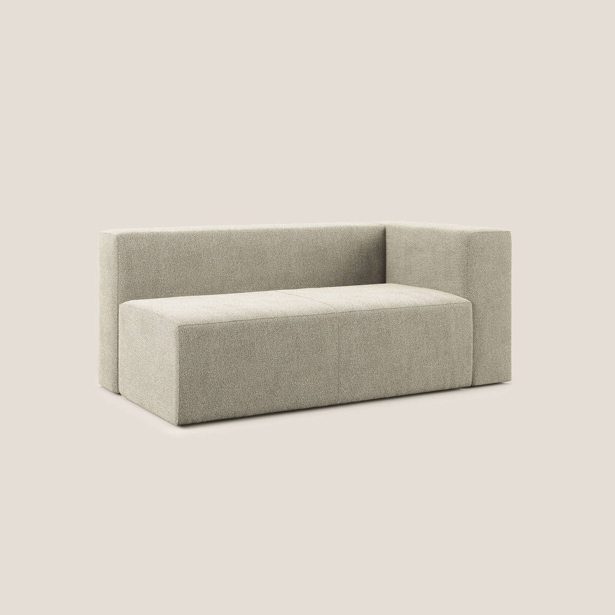 Nettuno modulo angolo/laterale maxi in morbido tessuto bouclè T07 beige - divitt.sbs