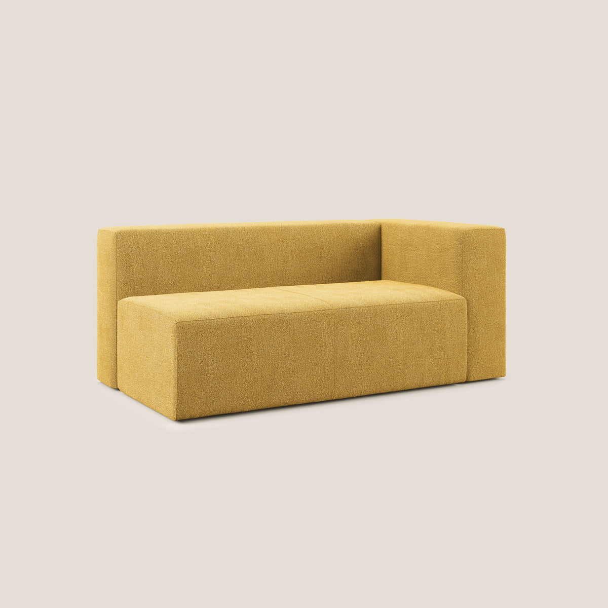 Nettuno modulo angolo/laterale maxi in morbido tessuto bouclè T07 giallo - divitt.sbs