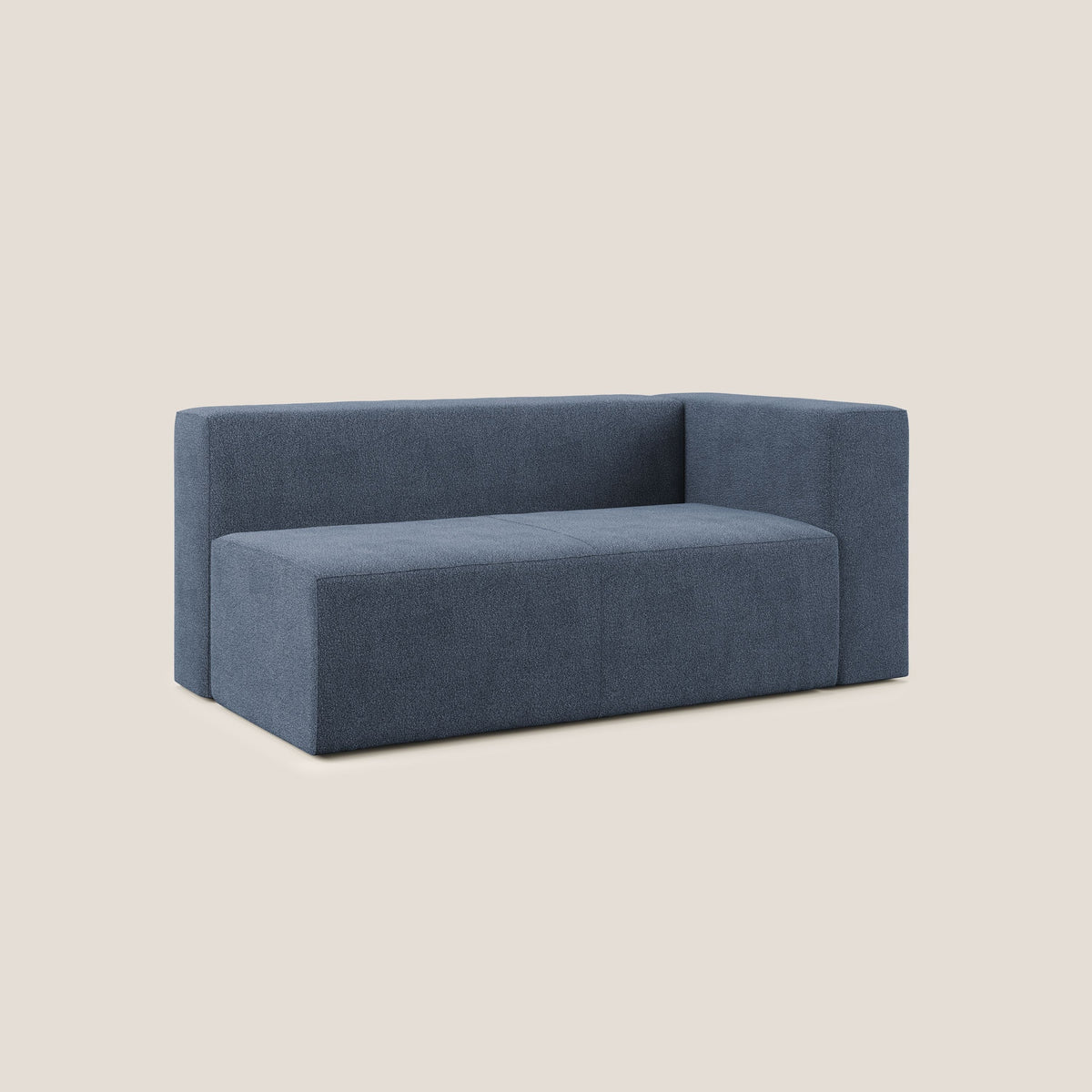 Nettuno modulo angolo/laterale maxi in morbido tessuto bouclè T07 blu - divitt.sbs