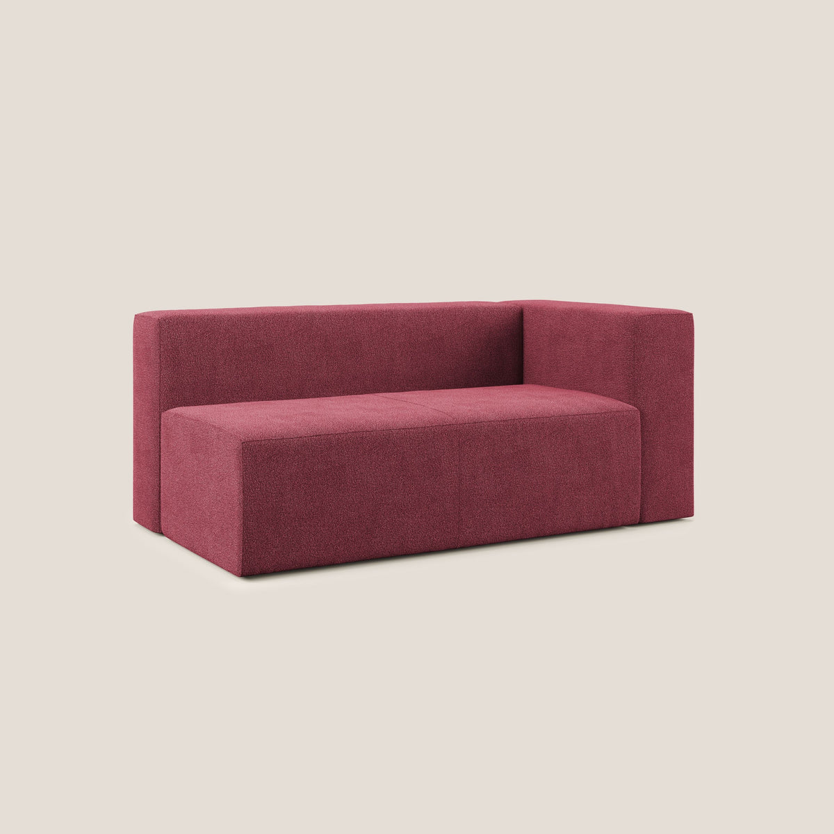 Nettuno modulo angolo/laterale maxi in morbido tessuto bouclè T07 rosso - divitt.sbs