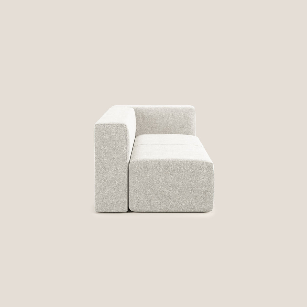 Nettuno modulo angolo/laterale maxi in morbido tessuto bouclè T07 bianco - divitt.sbs