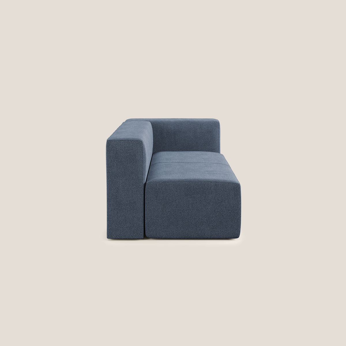 Nettuno modulo angolo/laterale maxi in morbido tessuto bouclè T07 blu - divitt.sbs