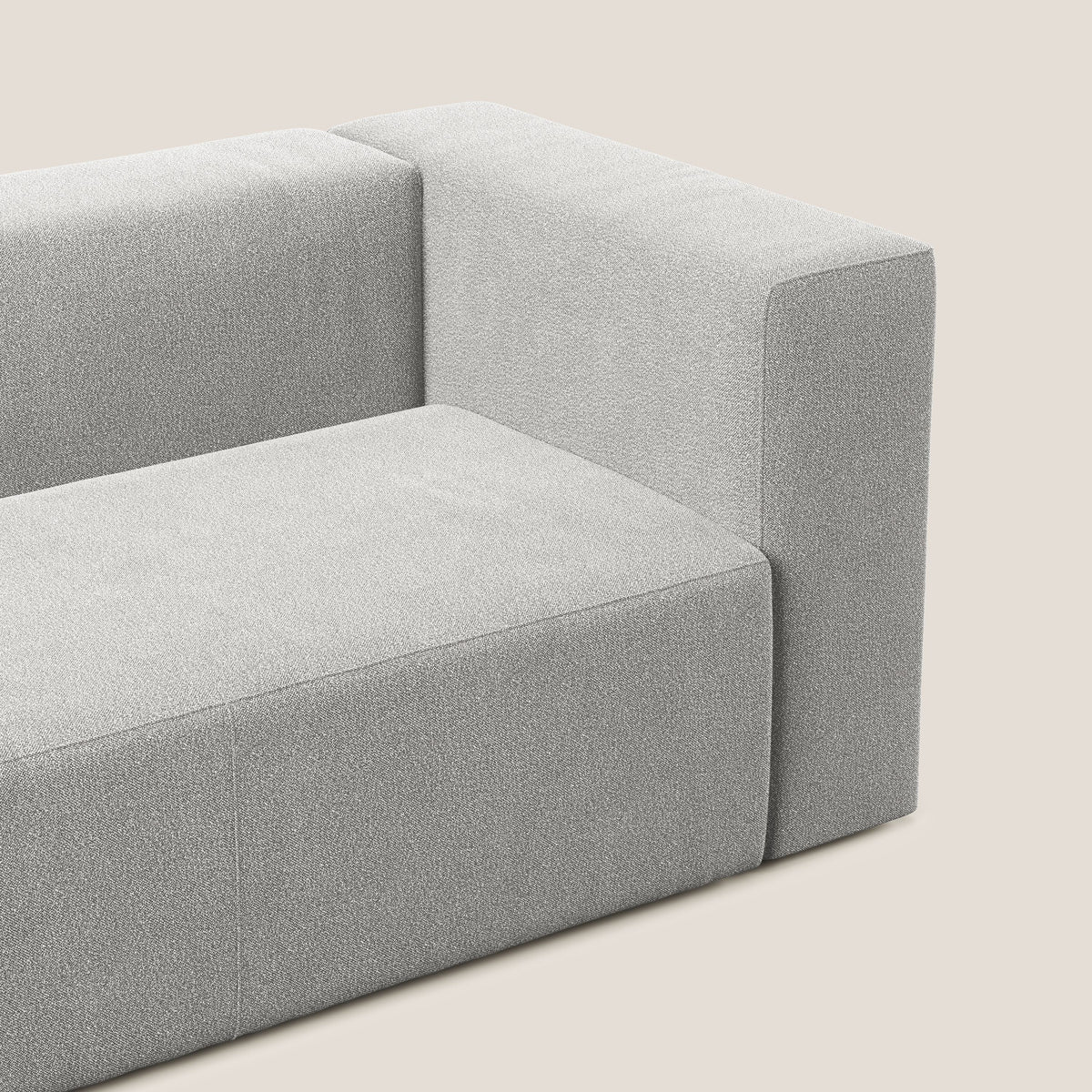 Nettuno modulo angolo/laterale maxi in morbido tessuto bouclè T07 grigio - divitt.sbs