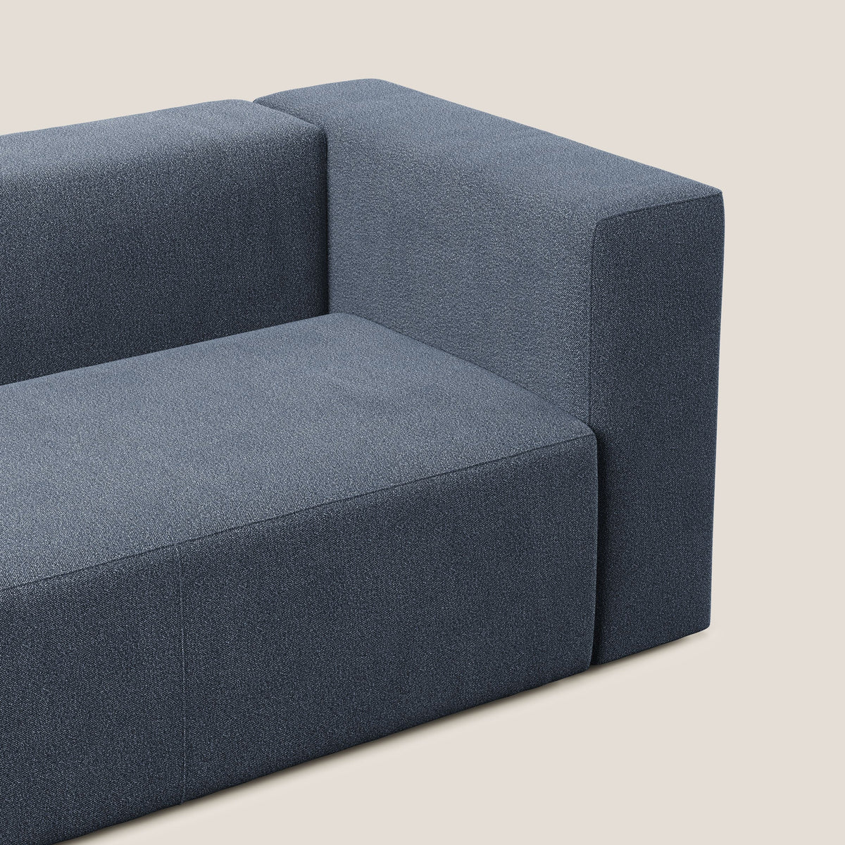 Nettuno modulo angolo/laterale maxi in morbido tessuto bouclè T07 blu - divitt.sbs