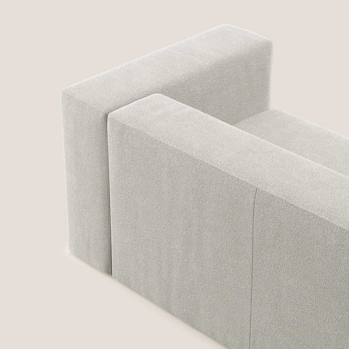 Nettuno modulo angolo/laterale maxi in morbido tessuto bouclè T07 bianco - divitt.sbs