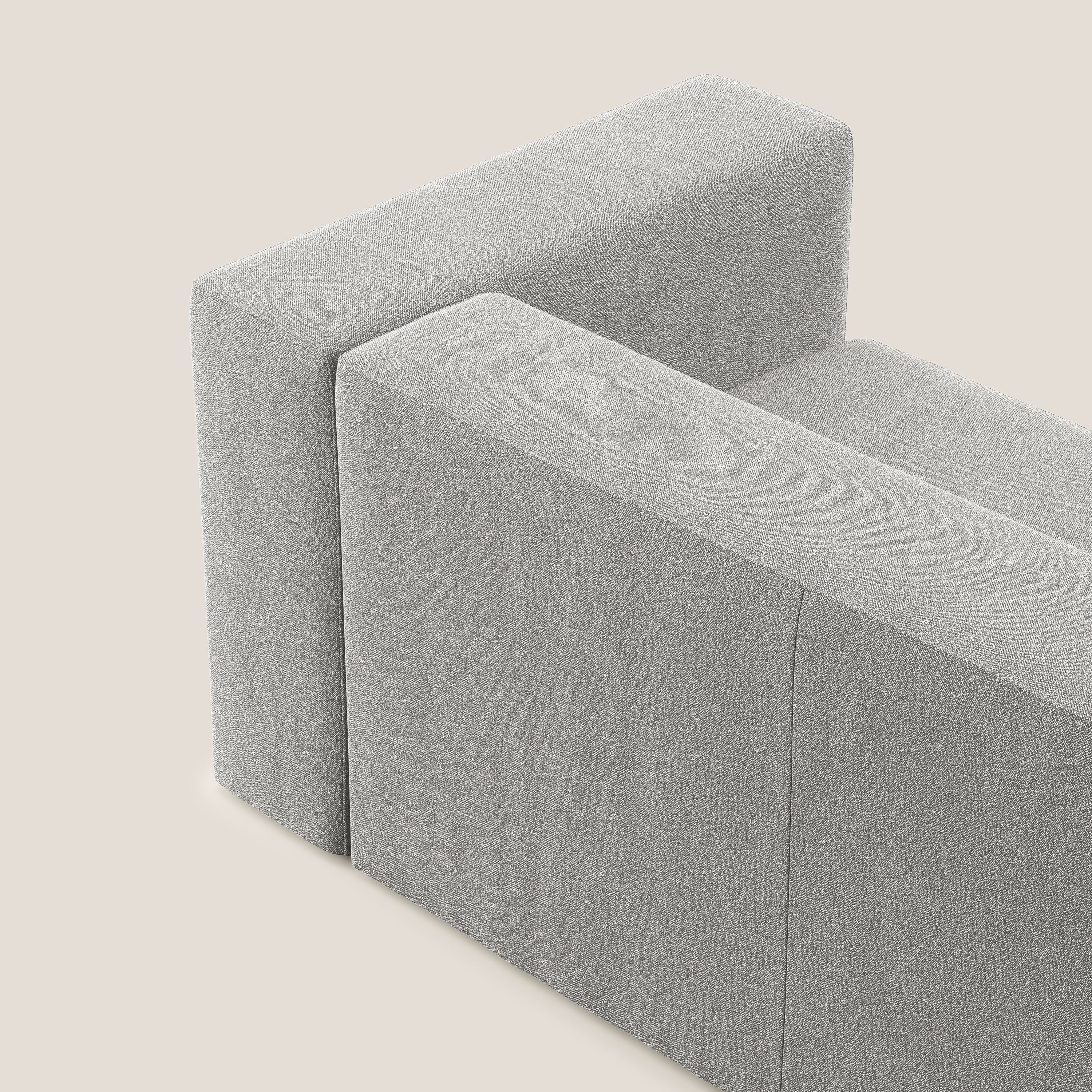Nettuno modulo angolo/laterale maxi in morbido tessuto bouclè T07 grigio - divitt.sbs