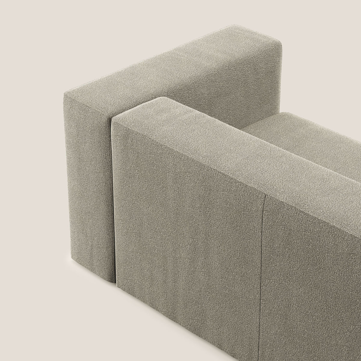 Nettuno modulo angolo/laterale maxi in morbido tessuto bouclè T07 beige - divitt.sbs