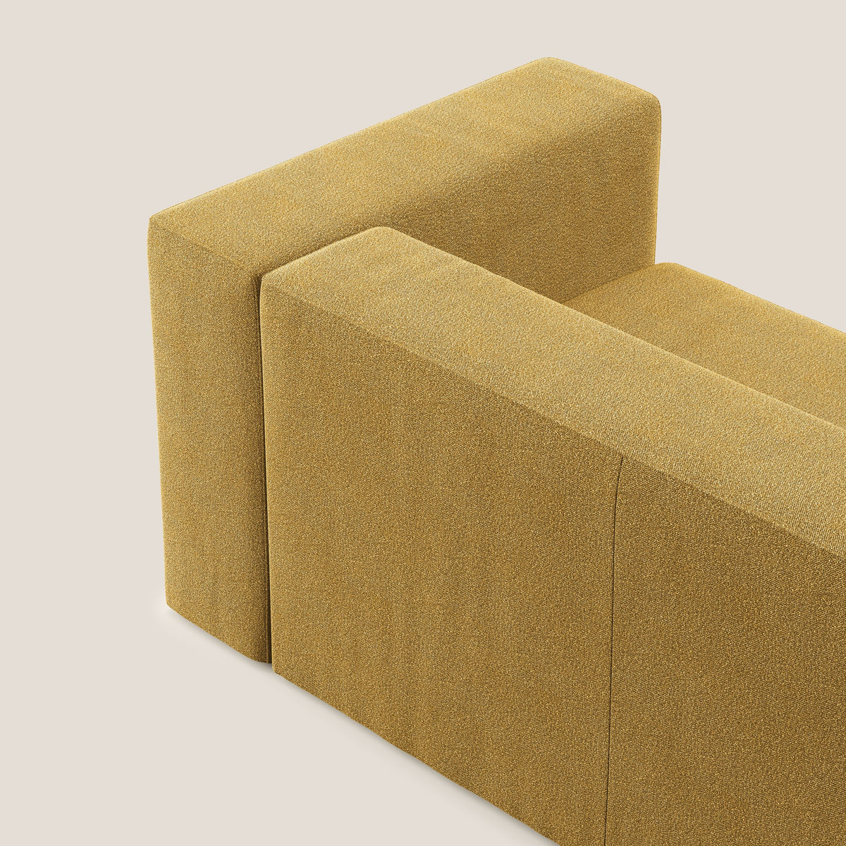Nettuno modulo angolo/laterale maxi in morbido tessuto bouclè T07 giallo - divitt.sbs