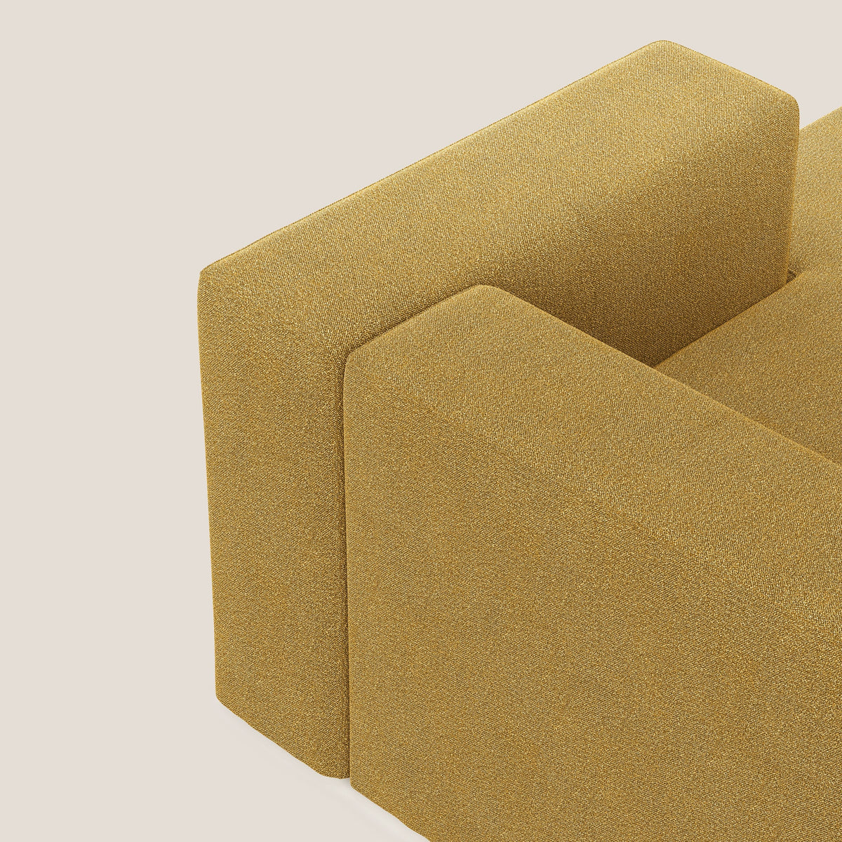 Nettuno modulo chaise longue in morbido tessuto bouclè T07 giallo - divitt.sbs