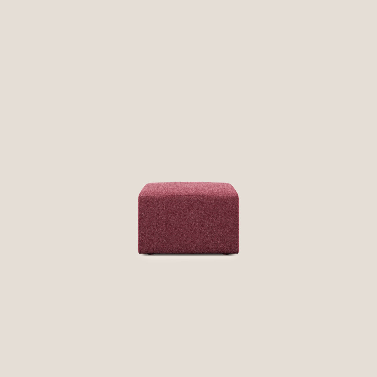 Nettuno modulo pouf in morbido tessuto bouclè T07 rosso - divitt.sbs