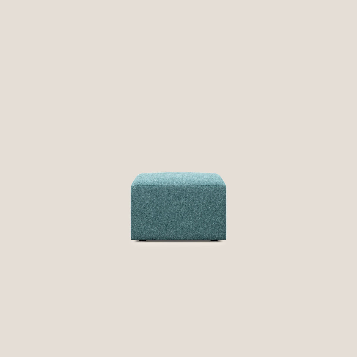 Nettuno modulo pouf in morbido tessuto bouclè T07 azzurro - divitt.sbs