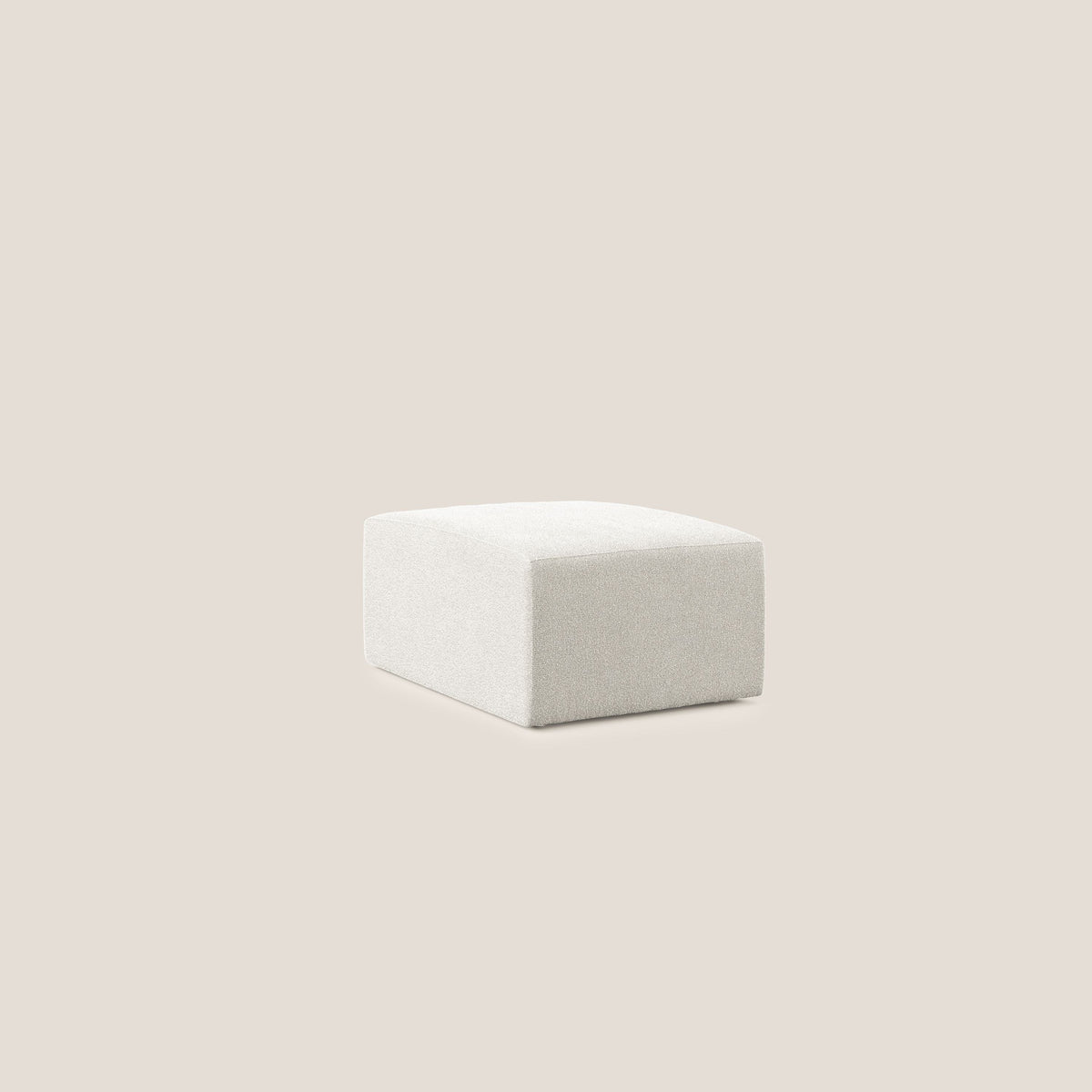 Nettuno modulo pouf in morbido tessuto bouclè T07 bianco - divitt.sbs