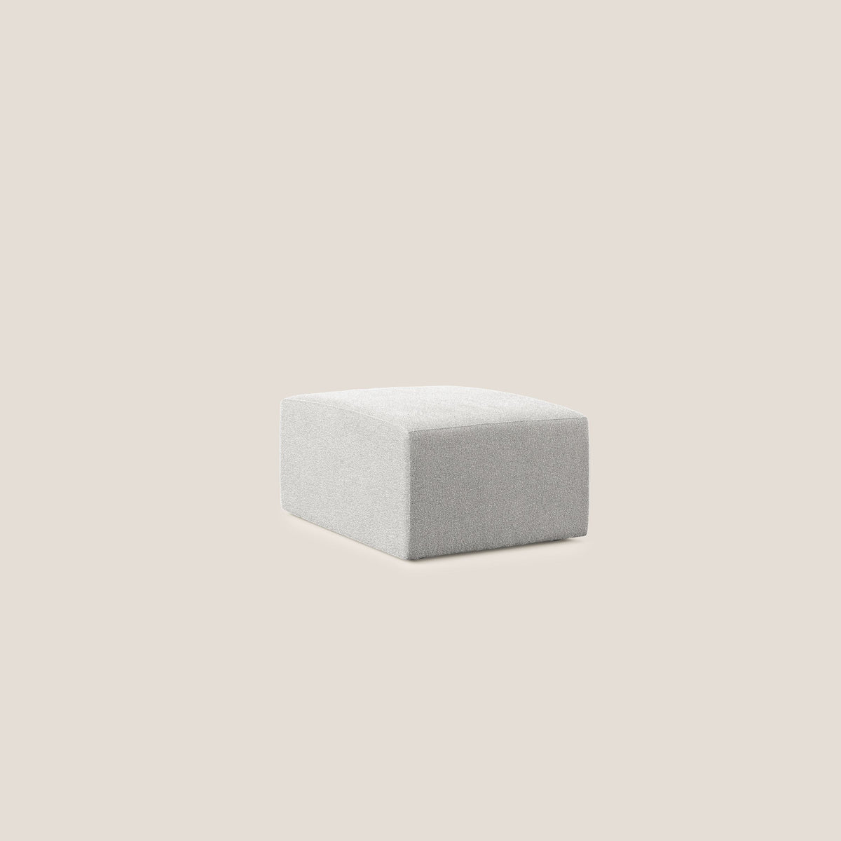 Nettuno modulo pouf in morbido tessuto bouclè T07 grigio - divitt.sbs