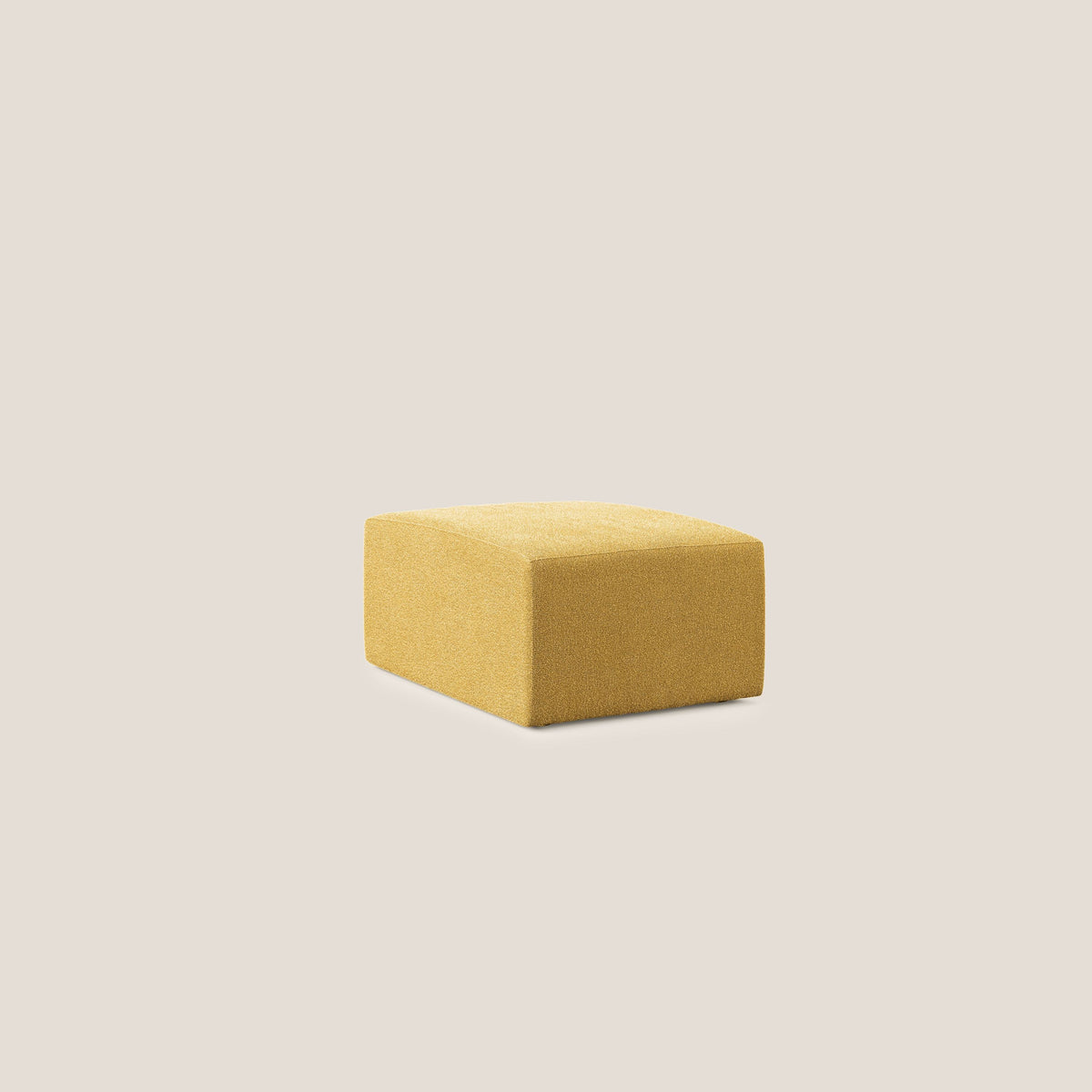 Nettuno modulo pouf in morbido tessuto bouclè T07 giallo - divitt.sbs