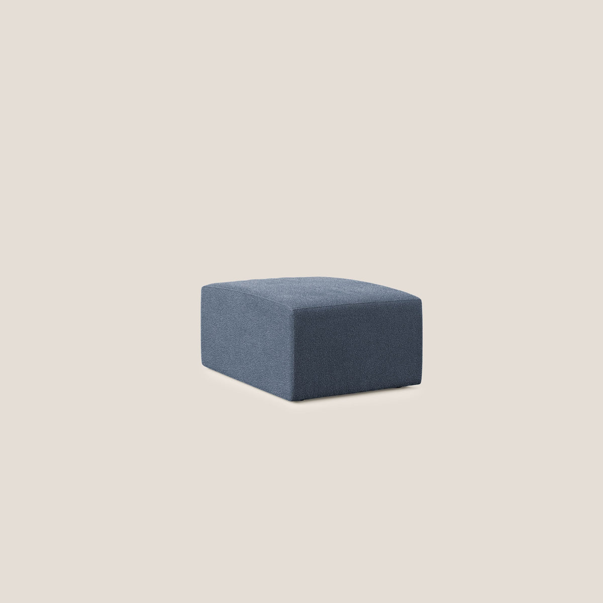 Nettuno modulo pouf in morbido tessuto bouclè T07 blu - divitt.sbs