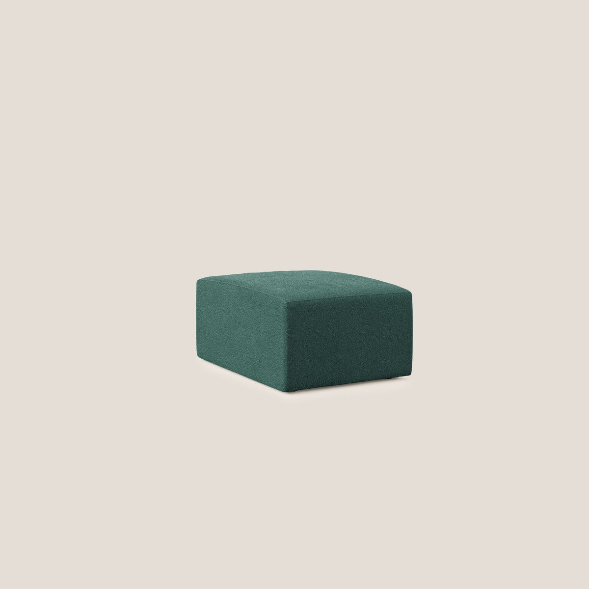 Nettuno modulo pouf in morbido tessuto bouclè T07 verde - divitt.sbs