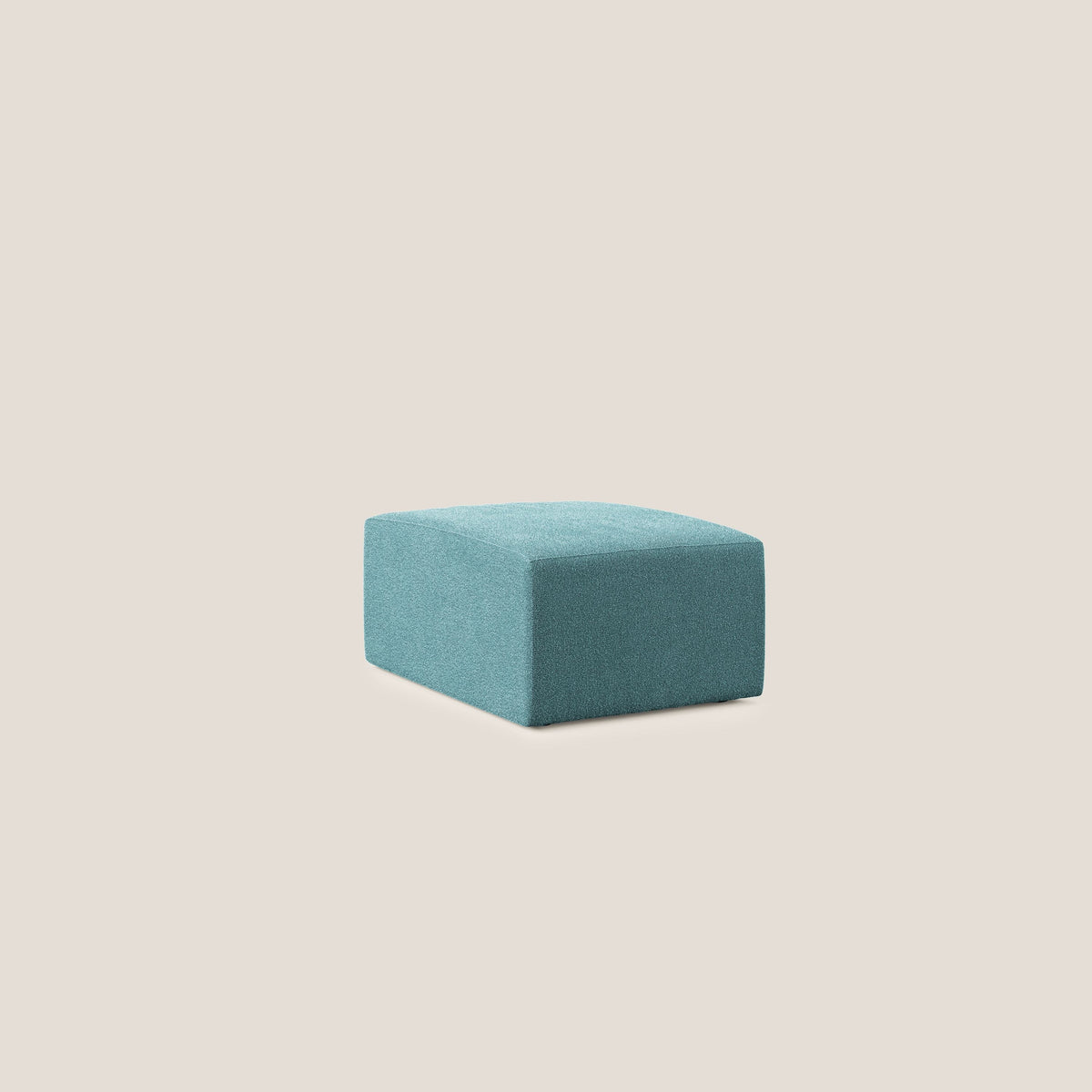 Nettuno modulo pouf in morbido tessuto bouclè T07 azzurro - divitt.sbs