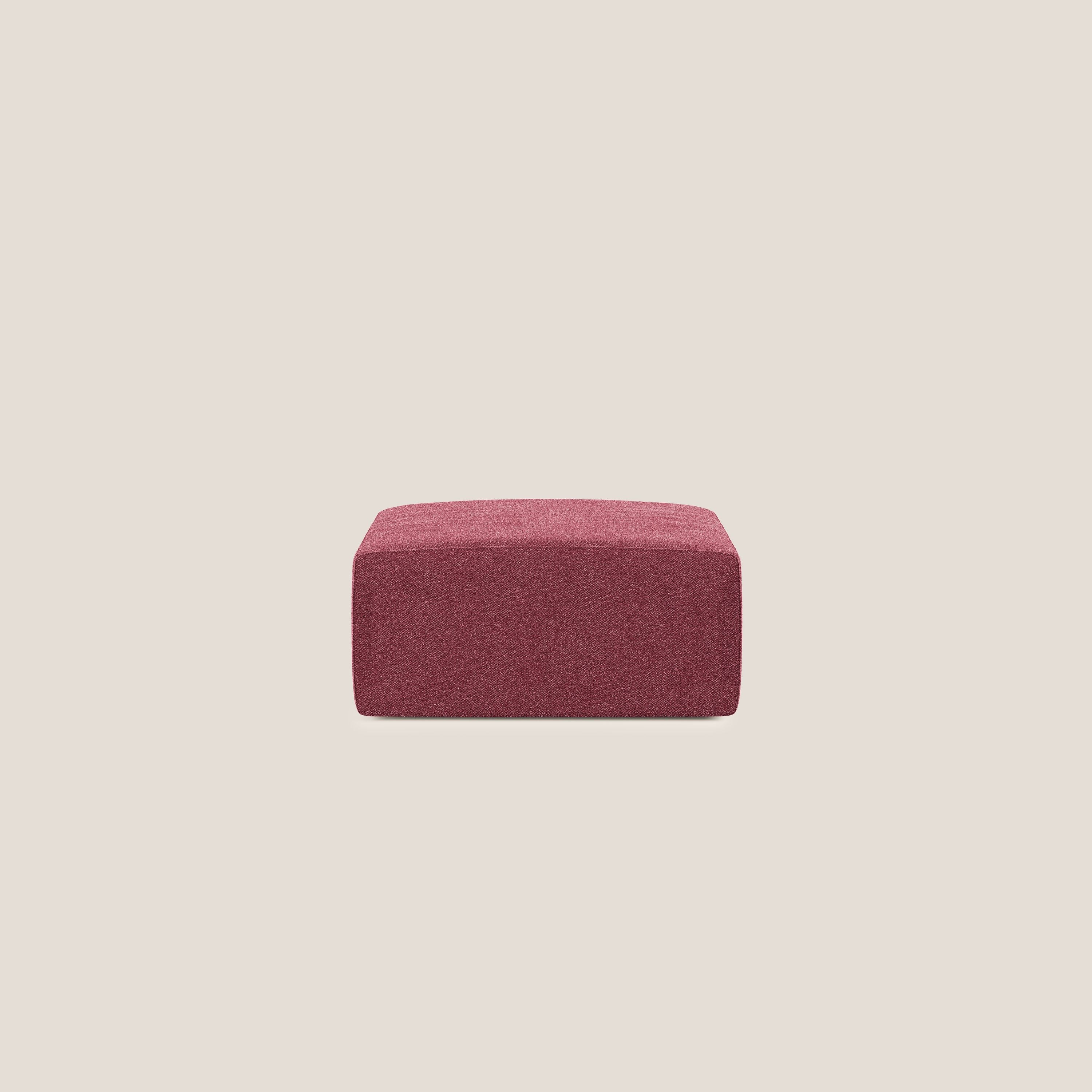 Nettuno modulo pouf in morbido tessuto bouclè T07 rosso - divitt.sbs