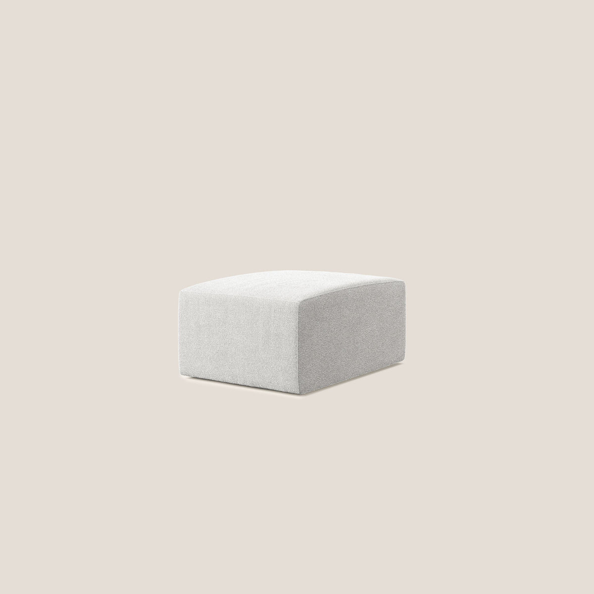 Nettuno modulo pouf in morbido tessuto bouclè T07 grigio - divitt.sbs