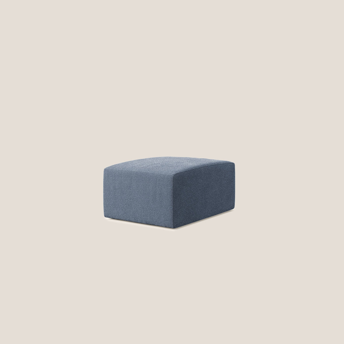 Nettuno modulo pouf in morbido tessuto bouclè T07 blu - divitt.sbs
