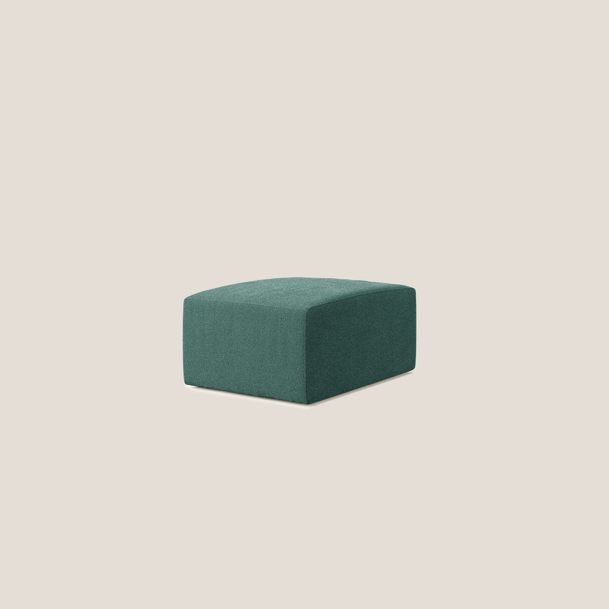 Nettuno modulo pouf in morbido tessuto bouclè T07 verde - divitt.sbs