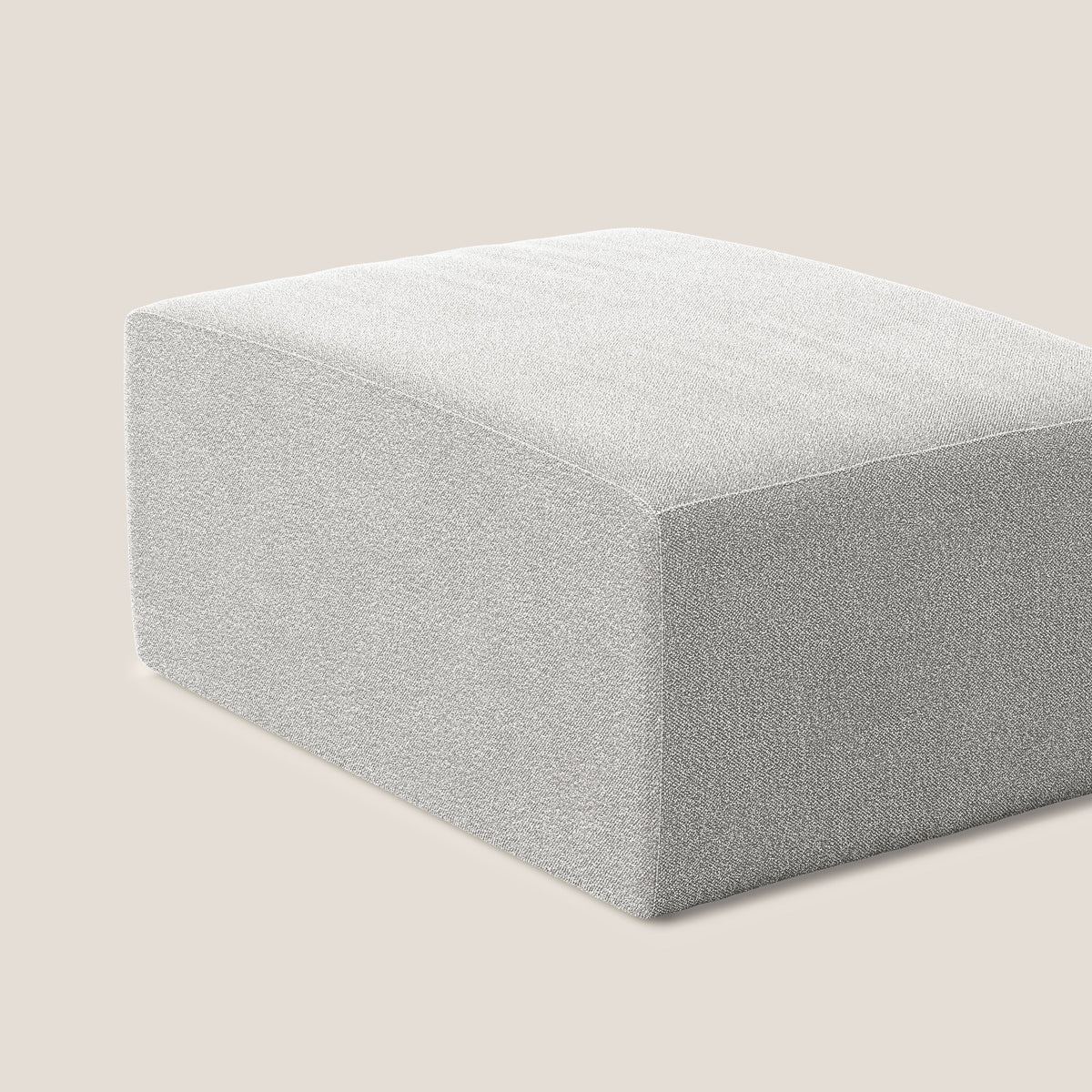 Nettuno modulo pouf in morbido tessuto bouclè T07 grigio - divitt.sbs