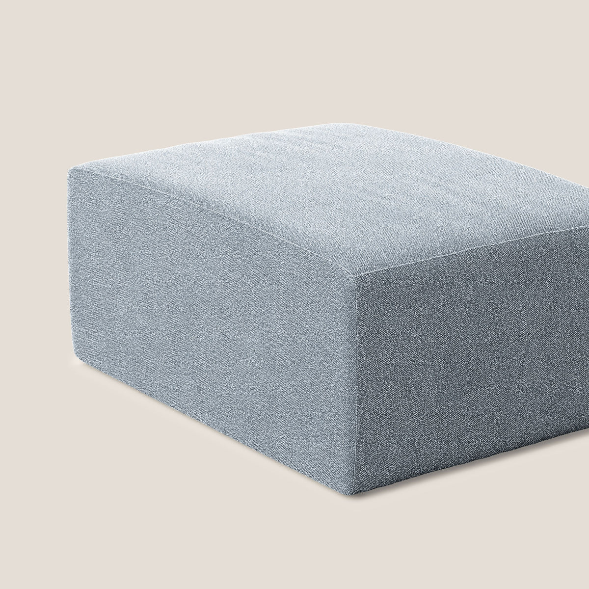 Nettuno modulo pouf in morbido tessuto bouclè T07 carta da zucchero - divitt.sbs