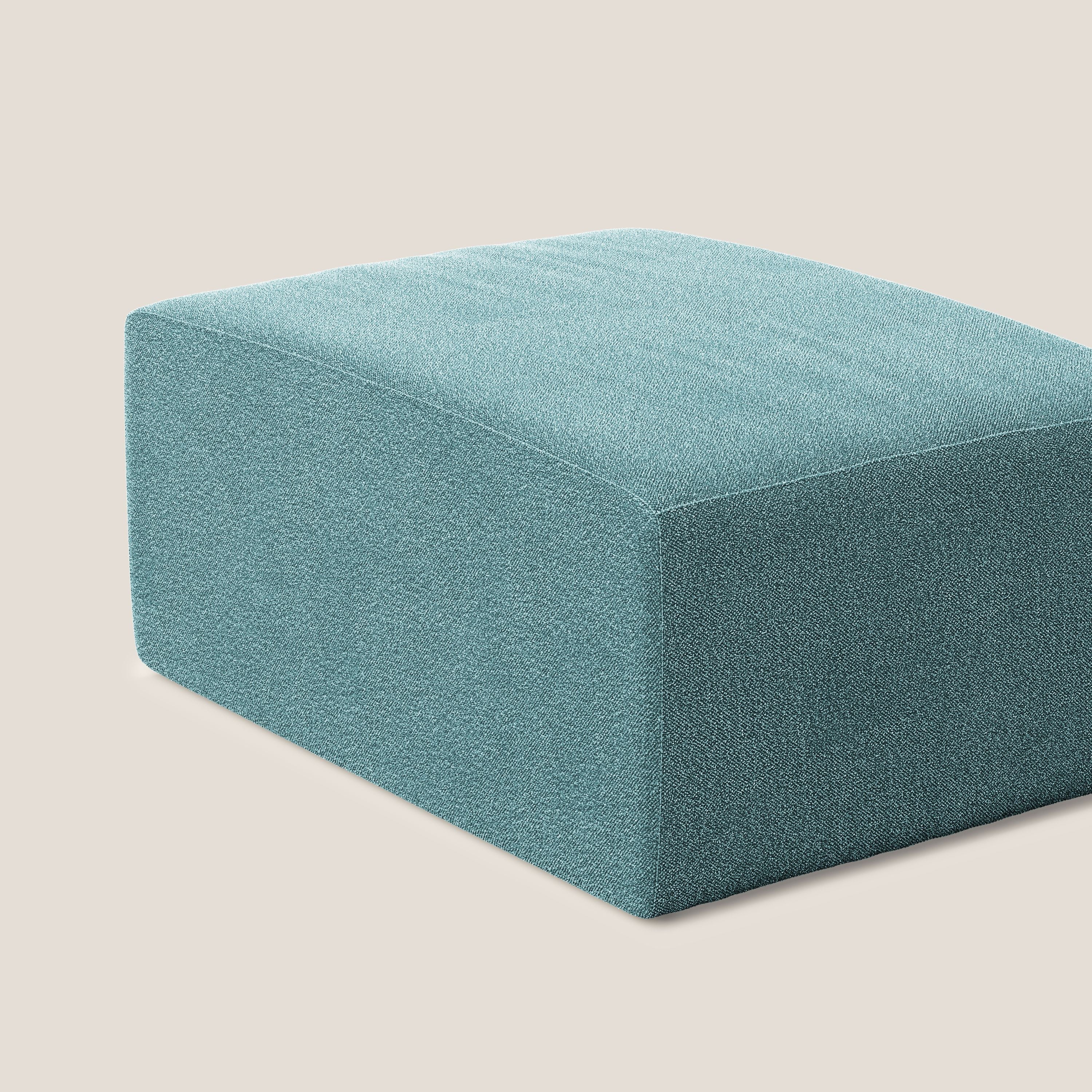 Nettuno modulo pouf in morbido tessuto bouclè T07 azzurro - divitt.sbs