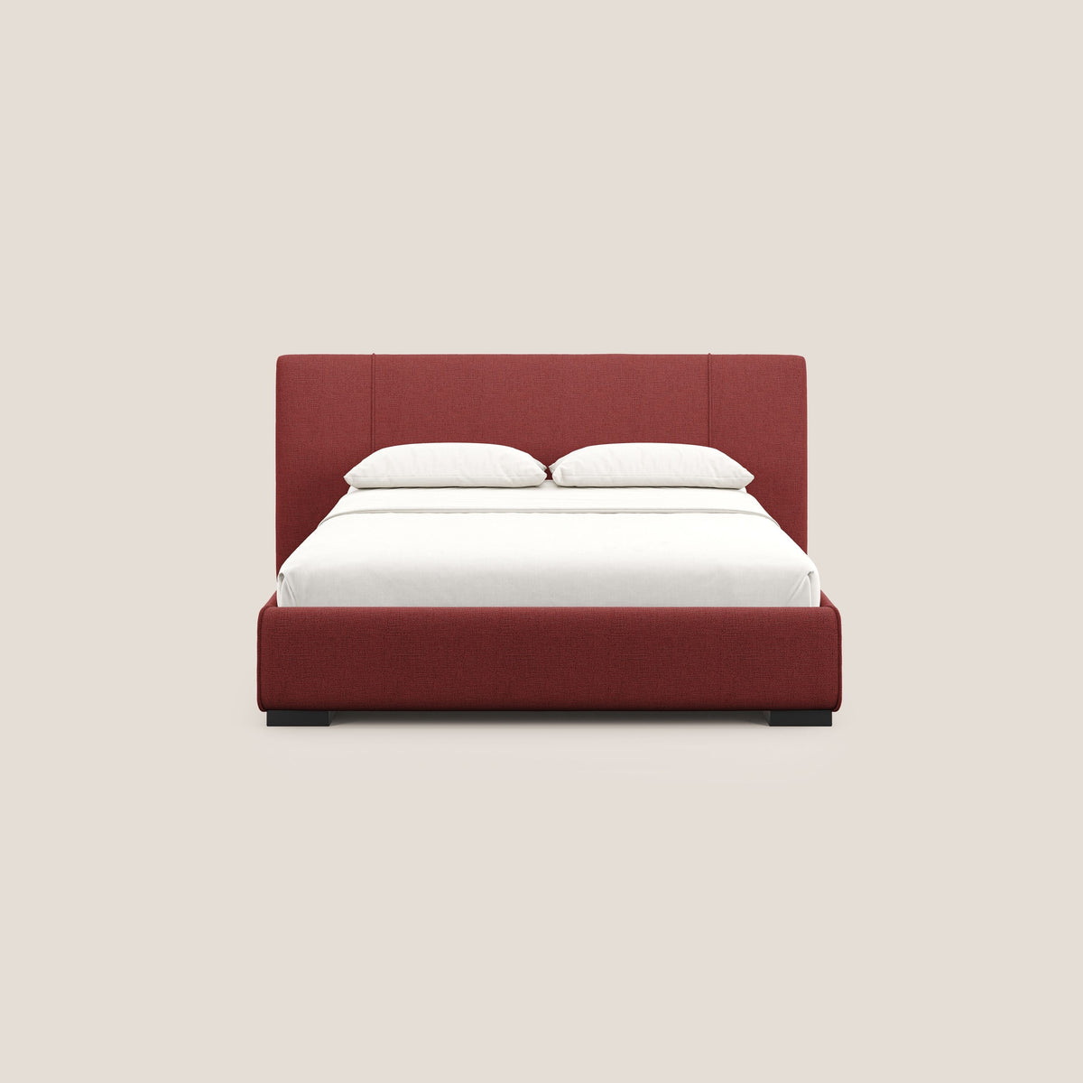 Omero letto imbottito contenitore sfoderabile in tessuto fiammato impermeabile T14 rosso - divitt.sbs