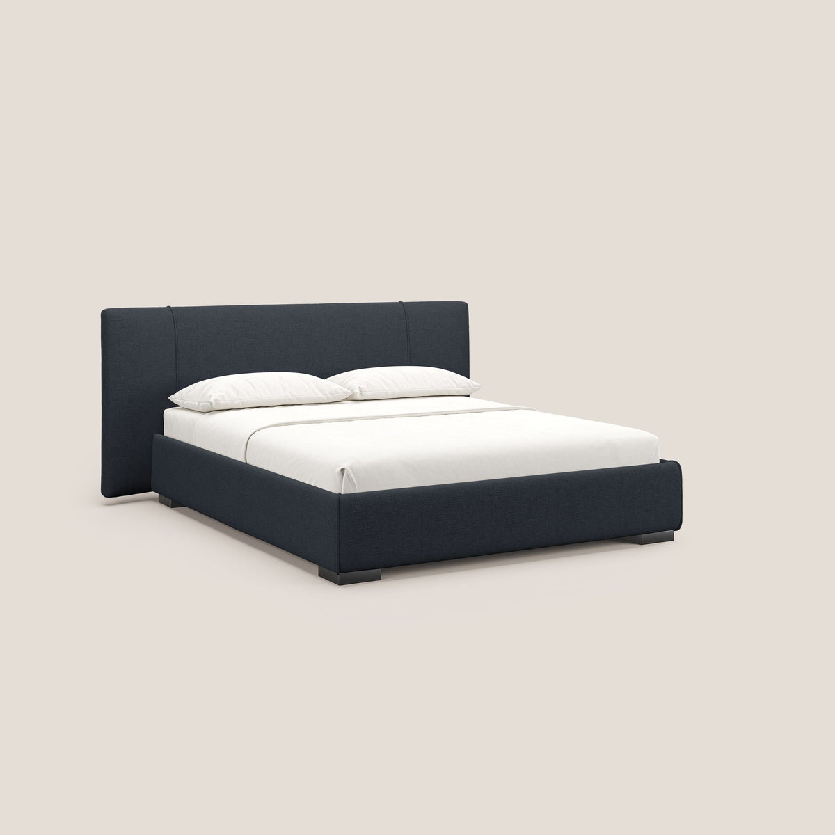 Omero letto imbottito contenitore sfoderabile in tessuto fiammato impermeabile T14 blu - divitt.sbs