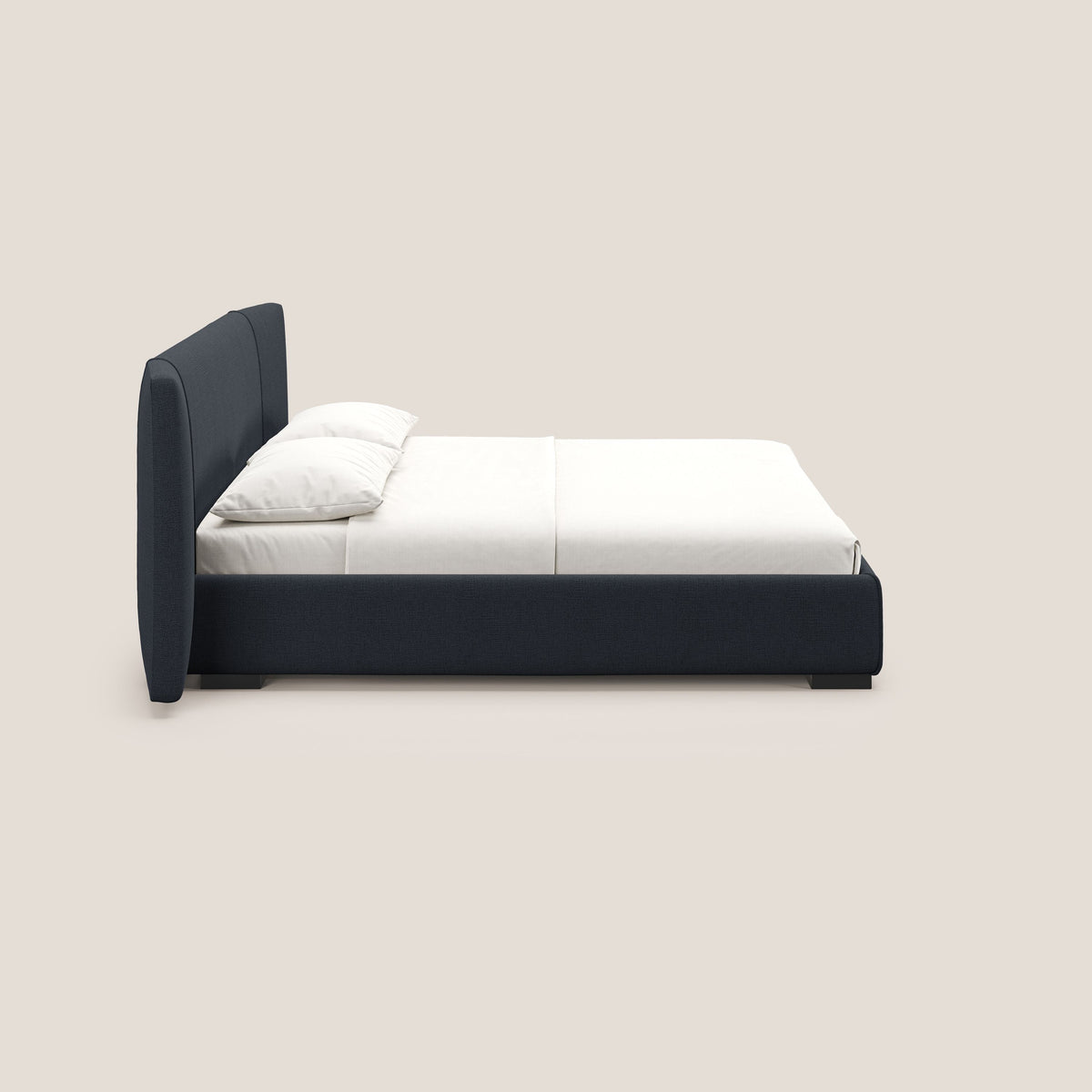 Omero letto imbottito contenitore sfoderabile in tessuto fiammato impermeabile T14 blu - divitt.sbs