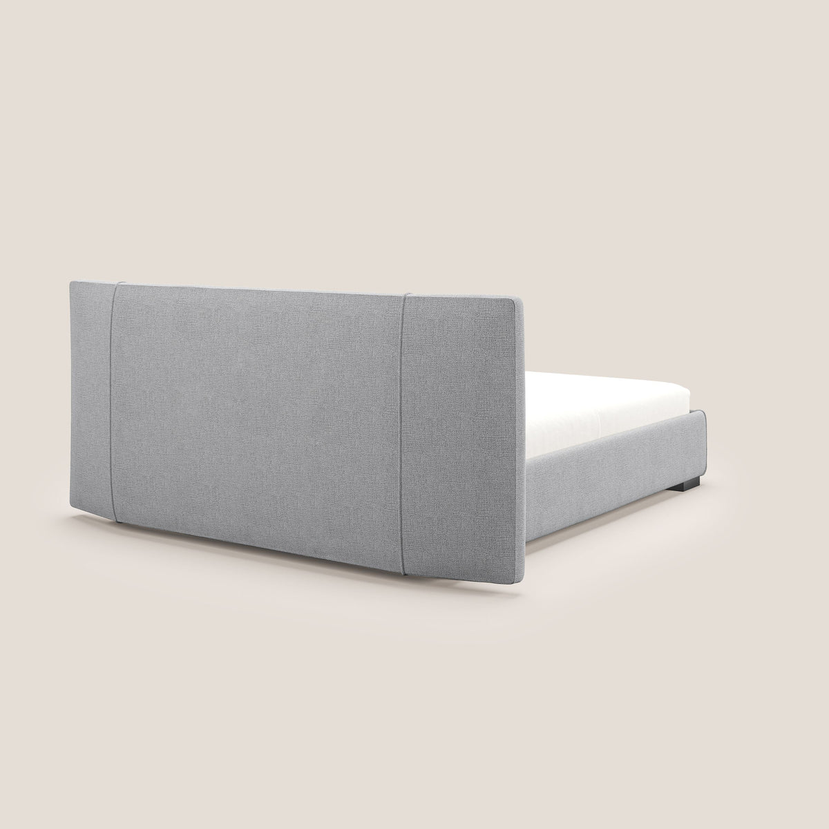 Omero letto imbottito contenitore sfoderabile in tessuto fiammato impermeabile T14 grigio chiaro - divitt.sbs